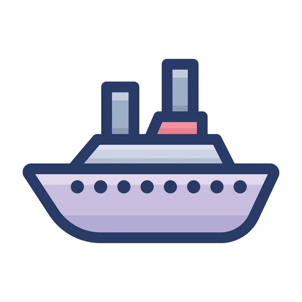 Icono Crucero Vector Plano — Archivo Imágenes Vectoriales