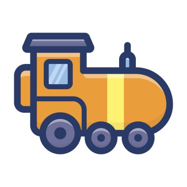 Lokomotif tren düz simgesi