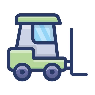 Düz tasarımda forklift simgesi 