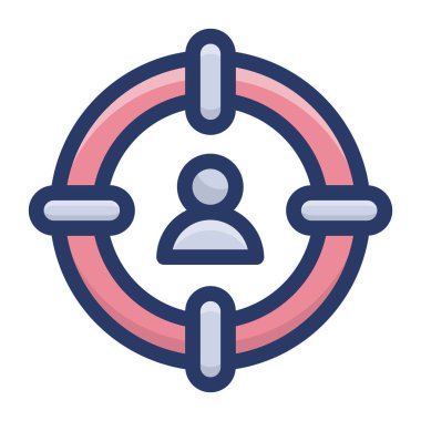 Düz tasarımda hedef müşteri vektörü 