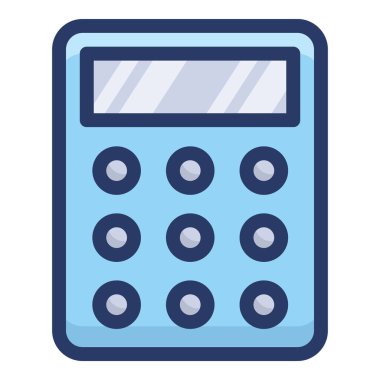 Düz tasarımda matematik hesap layıcı vektörü 