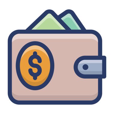 Düz para cüzdan vektör tasarım Düz para cüzdan vektör tasarımı 