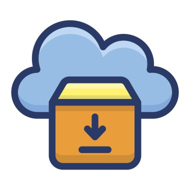 Düz bulut parsel vektör tasarımı 