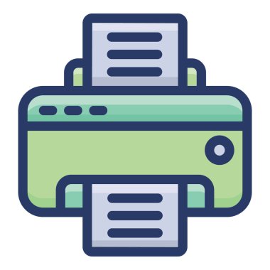 Düz lazer yazıcı vektör tasarımı 