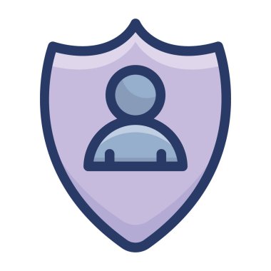 Kişisel koruma kalkanı vektör tasarımı 