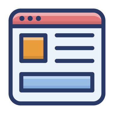 Düz tasarımda web arabirimi vektörü 