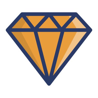 Düz tasarımelmas mücevher vektör 