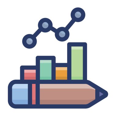 Düz tasarımda trend analizi vektörü 