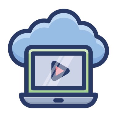 Düz tasarımda bulut teknolojisi vektörü 