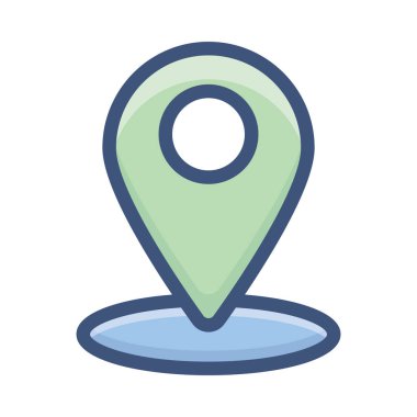 Düz tasarımda harita konum simgesi