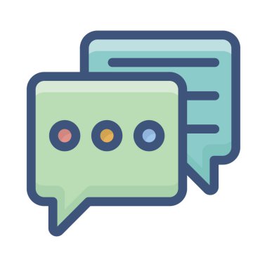 İletişim simgesinin düz tasarımı