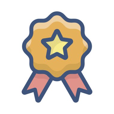 Düz tasarımda ödül rozeti simgesi