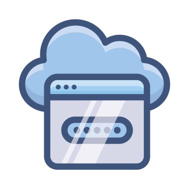 Web sitesi güvenlik simgesinin düz tasarımı.