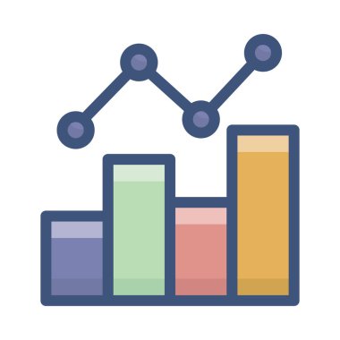 Veri analitiğinin düz vektör tasarımı 