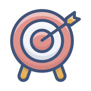 Hedef simgesinin düz tasarımı 