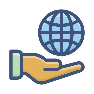 Dünya kaydet düz simge tasarımı 