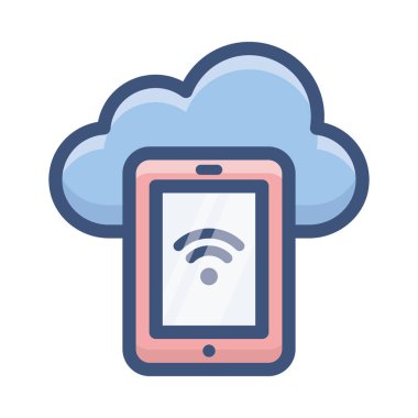 Dizüstü wifi ağının düz vektör tasarımı