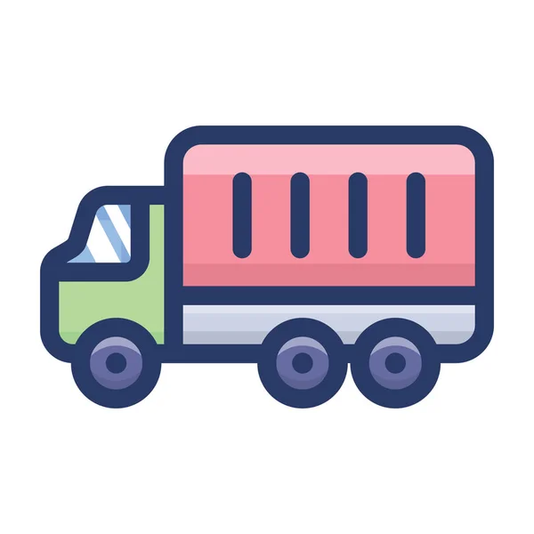 Icon Cargo Van Flat Design — Stock Vector