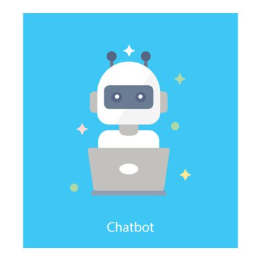 Düz tasarımda iletişim chatbot vektörü 