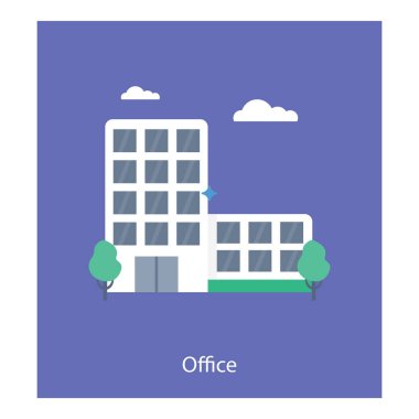 Düz bina altyapı vektör tasarımı 