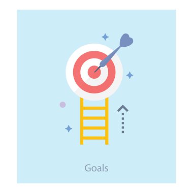 Düz kariyer hedef vektör tasarımı 