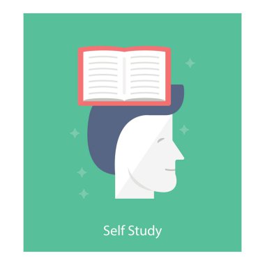 Kendi kendine çalışma kitabı vektör tasarımı 