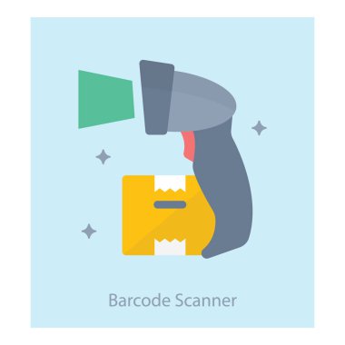 Barkod tarama düz simge tasarımı 