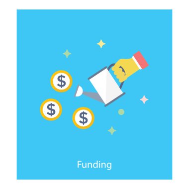 Yatırım simgesinin düz tasarım.