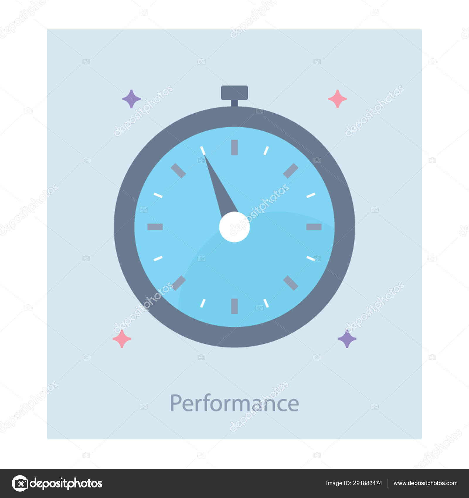 Performance Stopwatch Vector Flat Design Stock Vector Image by ©vectorspoint 291883474