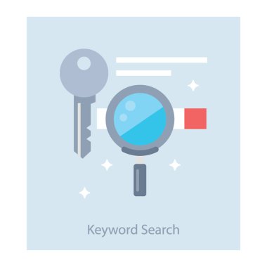 Düz anahtar kelime arama vektör tasarımı 