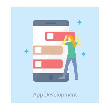 Çevrimiçi mobil sohbet simgesi tasarımı 