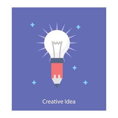 Düz tasarımda yaratıcı fikir vektörü 