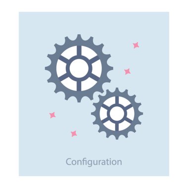 Düz tasarımda yapılandırma aracı vektörü 