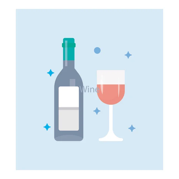 酒精类饮料的平面图标设计 — 图库矢量图片