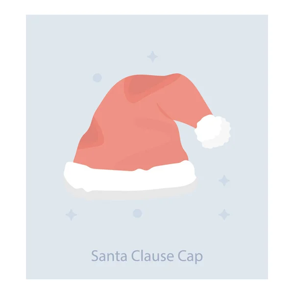 Santa Claus Chapeau Icône Design Plat — Image vectorielle
