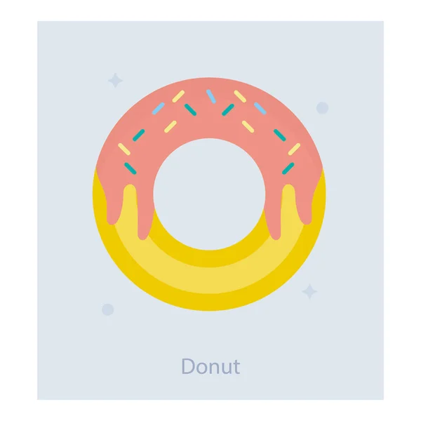 Donut Symbol Flachen Design — Stockvektor