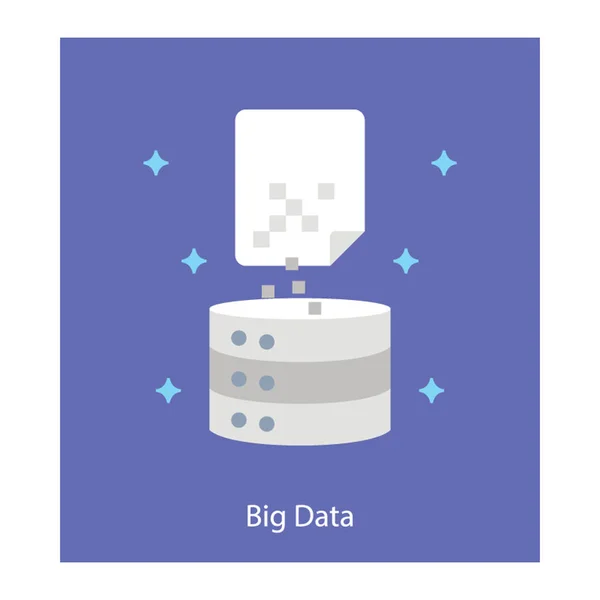 Flaches Big Data Server Design — Stockvektor