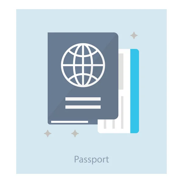 Ikona Pasové Služby Passport Bílém Pozadí — Stockový vektor
