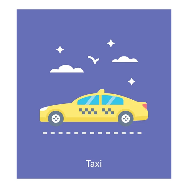 Icono Coche Taxi Diseño Plano — Archivo Imágenes Vectoriales