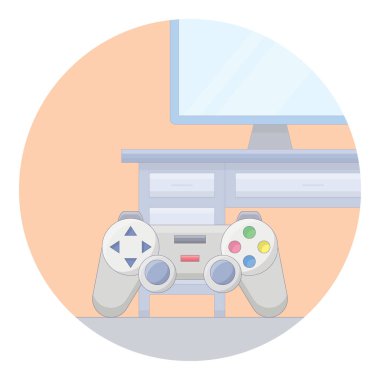 Video oyunu denetleyici vektör tasarımı 