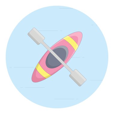 Düz tekne oyunu vektör tasarımı 