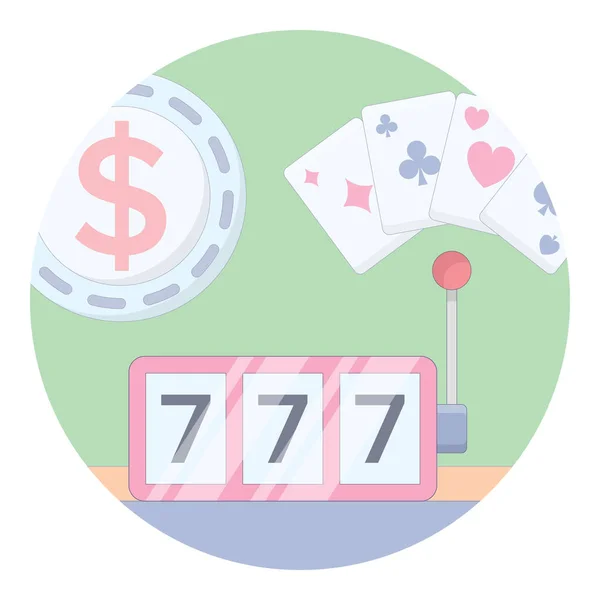 Casino Spiel Slot Vektor Design — Stockvektor