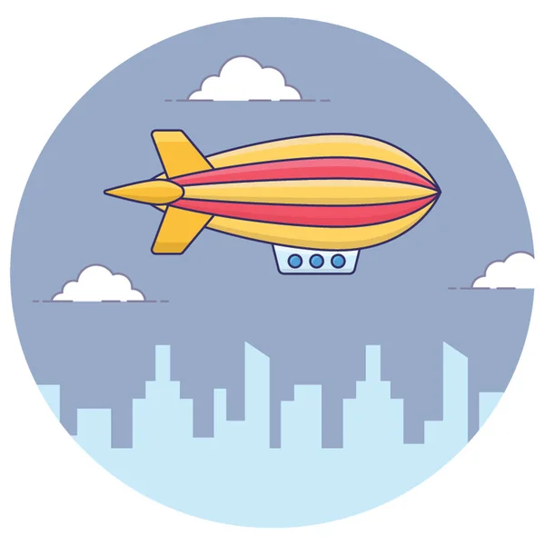 Brandlucht Schip Vector Plat Ontwerp — Stockvector