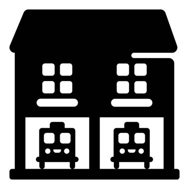 Katı araba garaj vektör tasarımı 