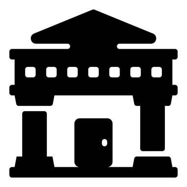 Katı müze binası vektör tasarımı 