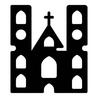 Katı tasarımda dini kilise vektörü 