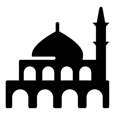 Katı İslam camii vektör tasarımı 