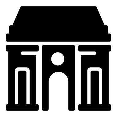 Katı tasarımda ticari bina vektörü 