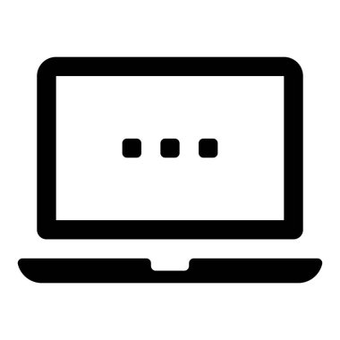 Katı tasarımda elektronik dizüstü bilgisayar vektörü 