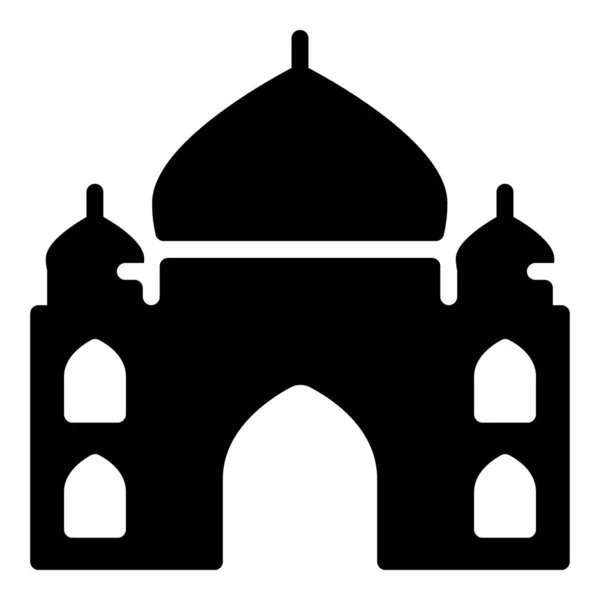 Diseño Sólido Vector Mezquita Islámica — Archivo Imágenes Vectoriales